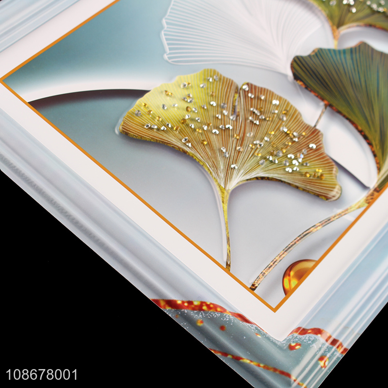 Good quality wall art ginkgo leaf painting for bedroom living room decor