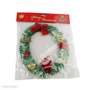 New design home christmas hanging wreath for christmas decoration