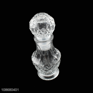 Wholesale clear mini glass whisky decanter with airtight stopper for wine liquor