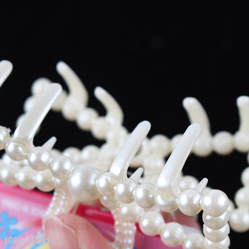 Top products white fashion pearl hair claw clips hair decoration for sale