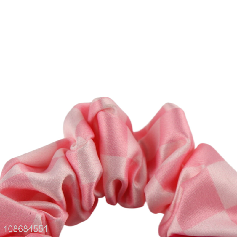 Low price pink women hair accessories polyester hair ring hair rope