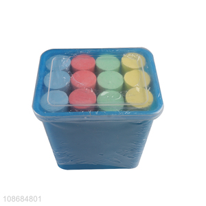 Yiwu market 12pcs multicolor non-toxic chalk for school