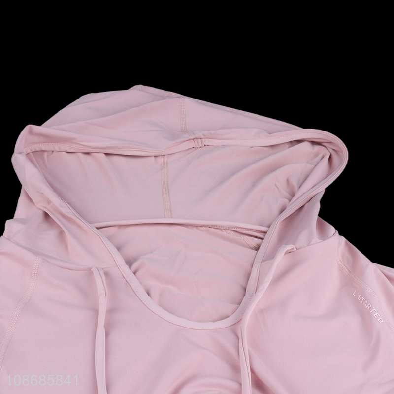 Top quality pink women women casual hoodie sweatshirt for sale