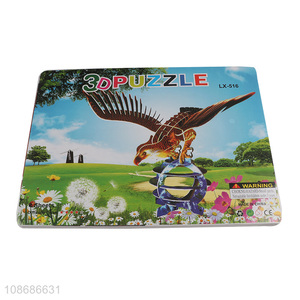 Hot selling kids educational DIY 3D eagle jigsaw puzzle toy