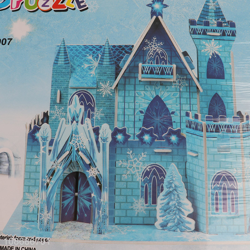 Wholesale 35 pieces 3D snow castle puzzle toy for kids age 3+