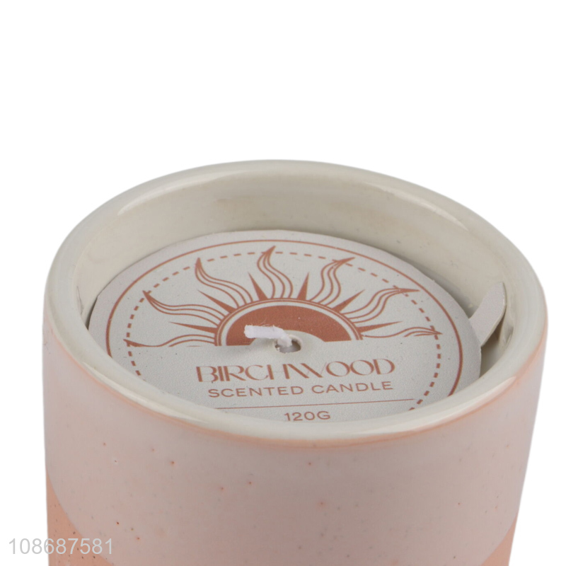 Best selling long lasting home ceramic jar scented candle wholesale