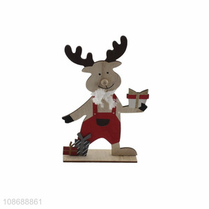 Wholesale Christmas ornaments wooden Christmas reindeer statues display props