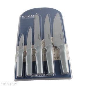 Yiwu market durable kitchen knife set with plastic handle