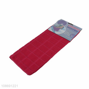 Yiwu market red soft kitchen bathroom microfiber cleaning towel cloth