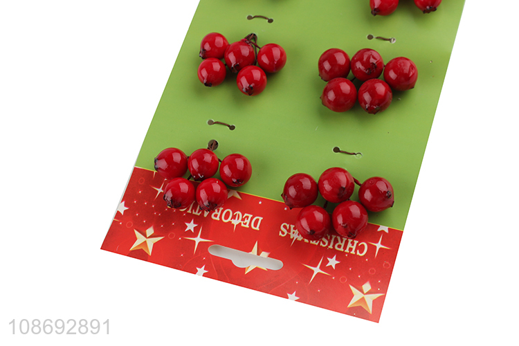 Hot sale christmas decoration christmas red berries pick wholesale