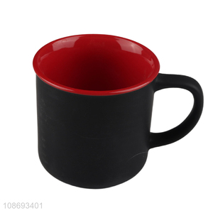 Good quality matte ceramic mug porcelain coffee mug with handle