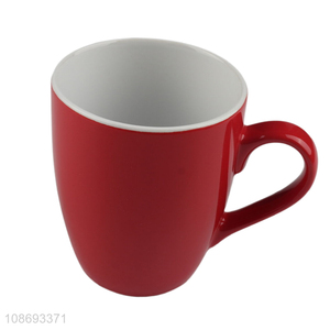 High quality glossy ceramic mugs glzed coffee cups with handle