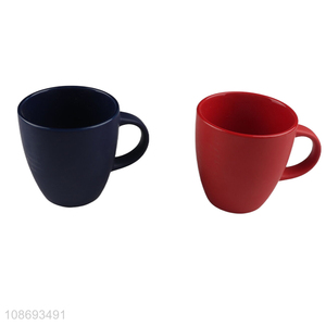 Online wholesale solod color ceramic mug espresso cup with handle