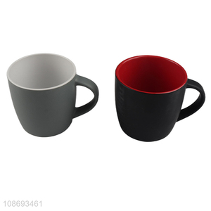 Wholesale matte frosted ceramic coffee mug porcelain latte mug