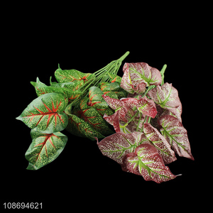 Top sale plastic artificial leaves fake plants for indoor decoration