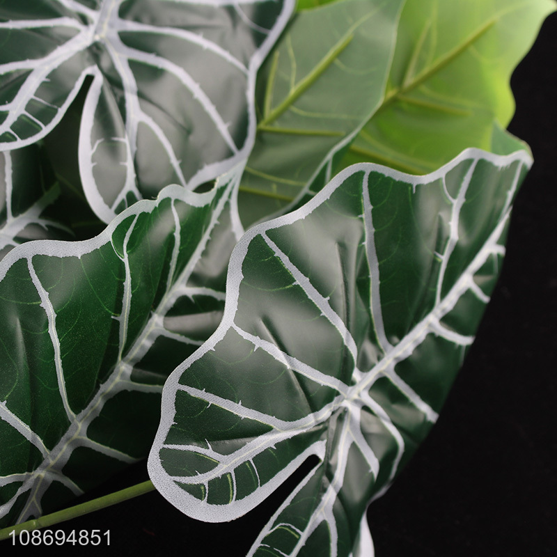 Hot sale natural simulation green leaf plants fake plants for indoor decoration