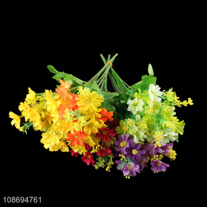 China supplier 7heads multicolor natural artificial flower for garden decoration