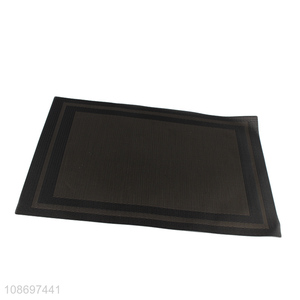 Top selling rectangle non-slip pvc place mat for table decoration