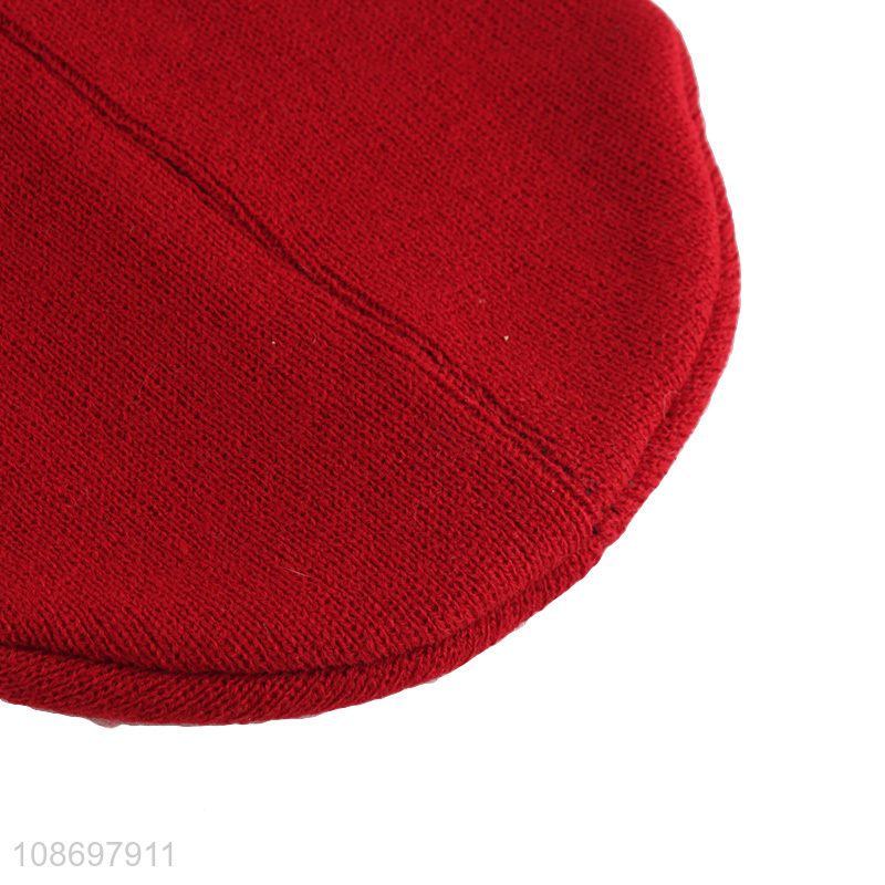 Latest design fashion winter thickened beanies hat acrylic knitted hat