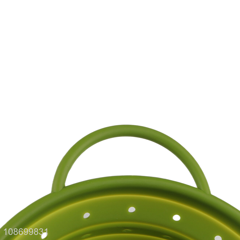 Yiwu market silicone folding vegetable fruits drain basket for sale