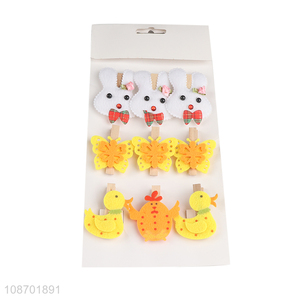 Online wholesale Easter wooden photo pegs clips Easter <em>decorations</em>