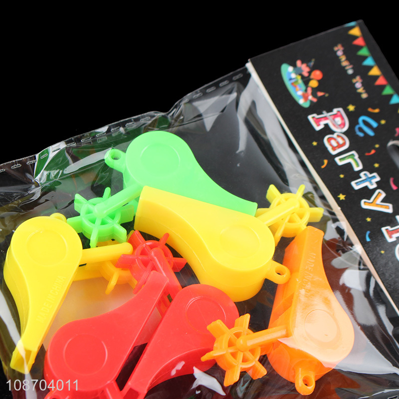 Latest products multicolor plastic whistle toys for party games