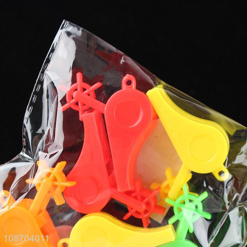 Latest products multicolor plastic whistle toys for party games