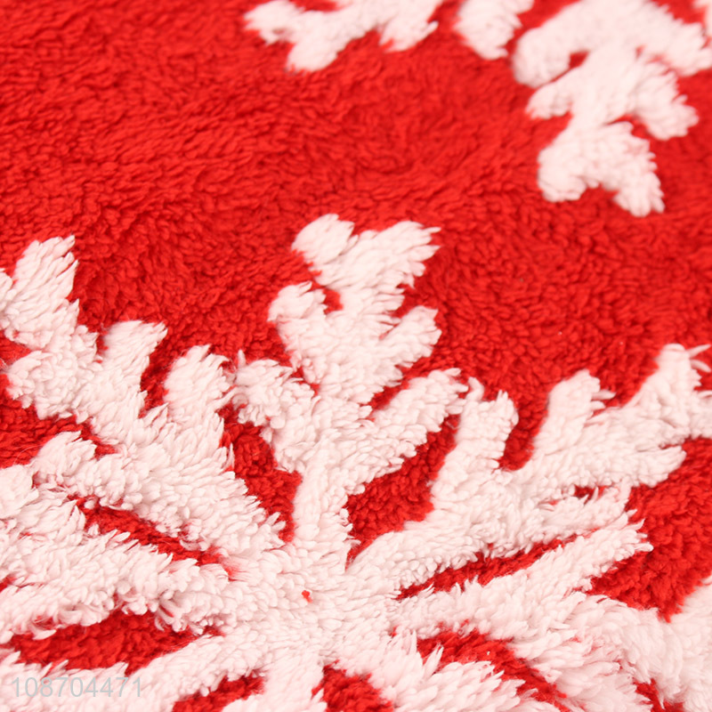 Hot selling fuzzy snowflake throw pillow case Christmas cushion cover