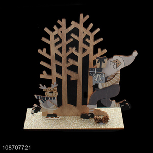 Hot products christmas <em>decoration</em> wooden <em>crafts</em> tabletop ornaments for sale