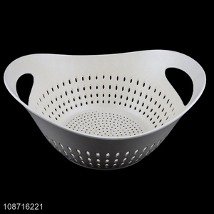 New product eco-friendly bamboo fiber drain basket vegetable fruit washing basket