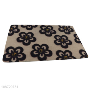 Good price rectangle flower pattern anti-slip floor mat door mat for sale