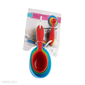 Factory price multicolor plastic measuring tool measuring spoon set