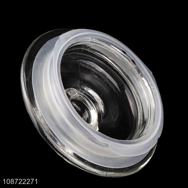 Factory price glass storage jar wide mouth storage jar for snack candy