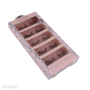 Good quality natural false eyelashes set with eyelash adhesive