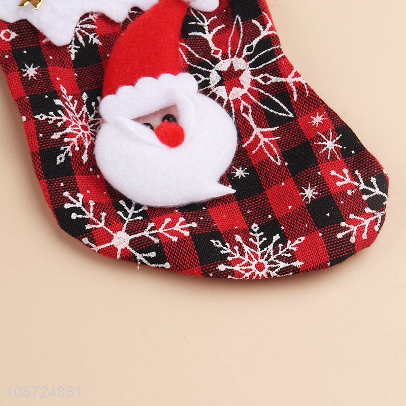 Most popular hanging xmas tree christmas stocking for christmas gifts