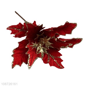 Good selling red natural <em>artificial</em> christmas <em>flower</em> fake <em>flower</em>