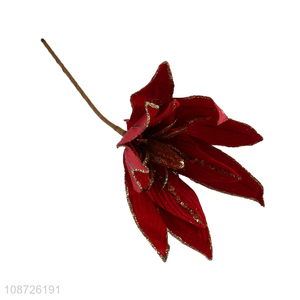 New design red christmas <em>artificial</em> <em>flower</em> fake <em>flower</em> for decoration