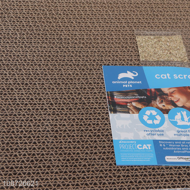 Wholesale pet cat product cardboard cat scratcher pad for cats & kitten