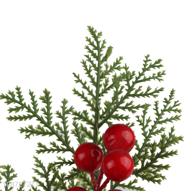 China products holiday decoration artificial Christmas picks with red fruit