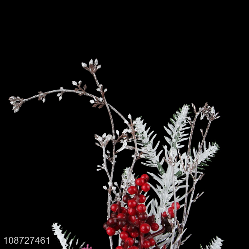 Hot selling artificial Christmas picks twigs sprigs for holiday decoration