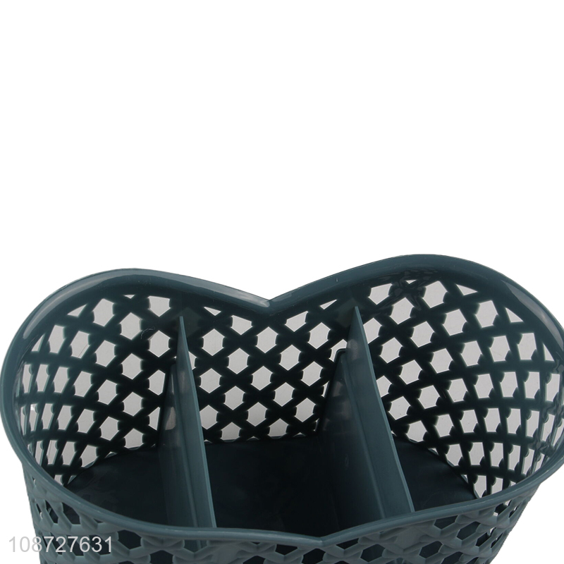 Good quality hollow plastic desktop storage basket for office