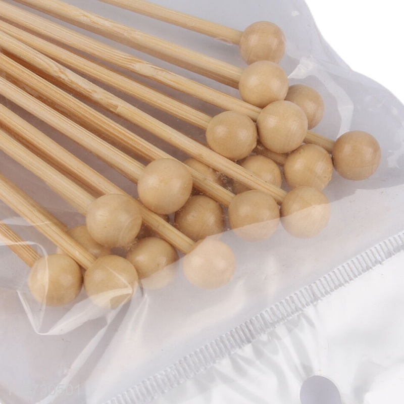 High quality 20pcs bamboo disposable fruits sticks food sticks for sale