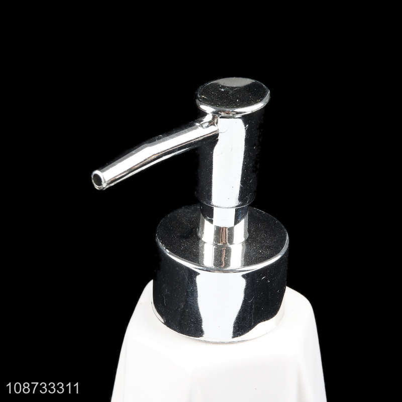 Hot selling modern refillable ceramic liquid soap dispenser for bathroom