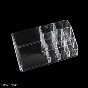 Low price clear cosmetic makeup storage box desktop display holder for sale