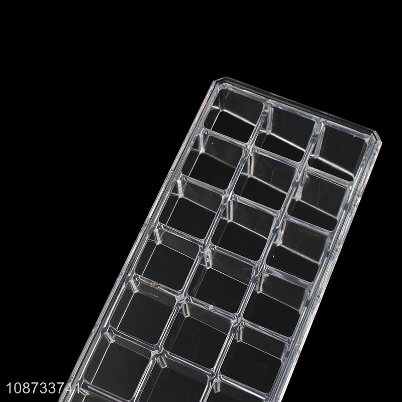 Factory supply clear plastic desktop cosmetic organizer lipstick storage box