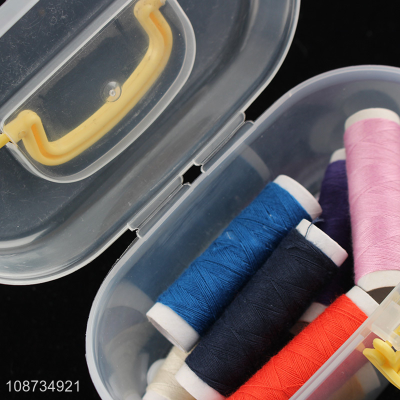 Hot products sewing kit box with needles, threads, safety pins etc