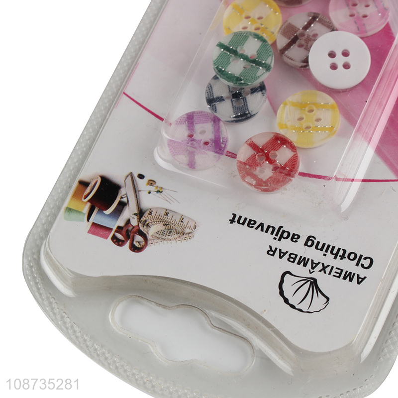 Hot selling round colorful plastic buttons for garment scrapbooking