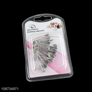 Wholesale 30pcs metal safety pins for crafts, clothing and quilting