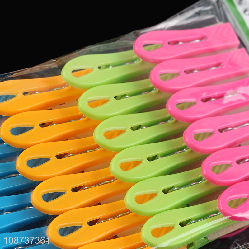 Wholesale 24pcs plastic outdoor drying line pegs clothes pegs