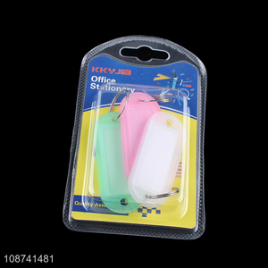 Yiwu market 3pcs portable <em>key</em> <em>chain</em> with number tag luggage label